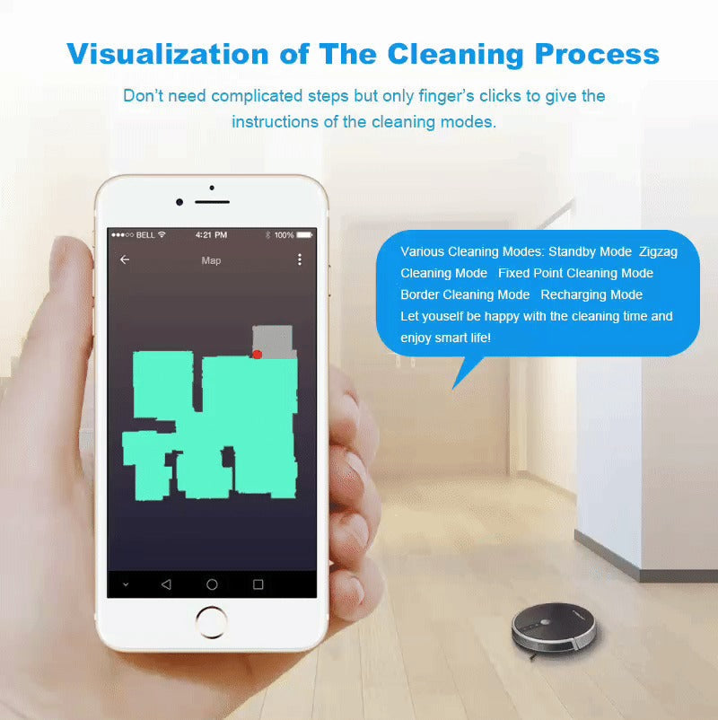 Smart Robotic Vacuum Cleaner | مكنسة روبوت ذكية للتنظيف التلقائي