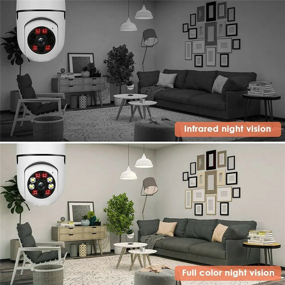 Night Vision Wireless Bulb Camera | كاميرا لاسلكية على شكل مصباح برؤية ليلية